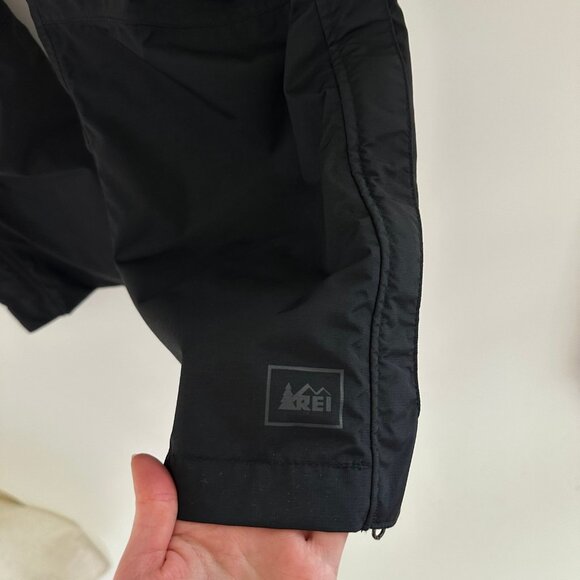 REI Womens E1 Elements Black Snow Pants Size 14 Side Zip Ski Snowboard Rain - Picture 3 of 12